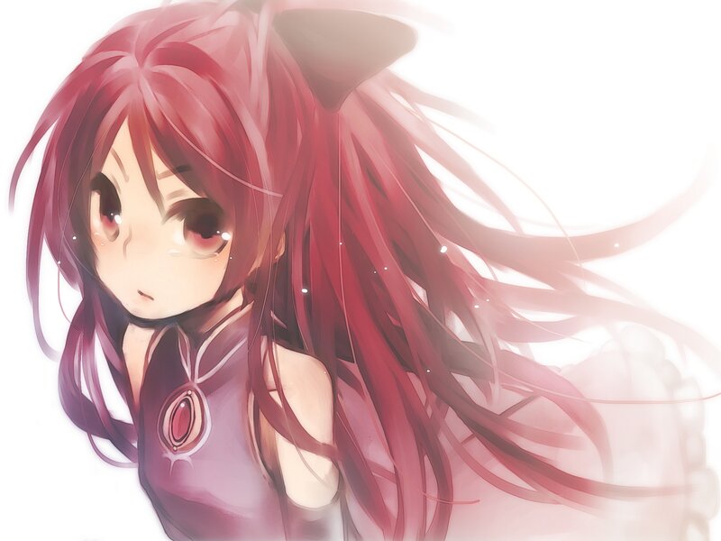 Red-haired Anime Girl — Red, Melancholic
