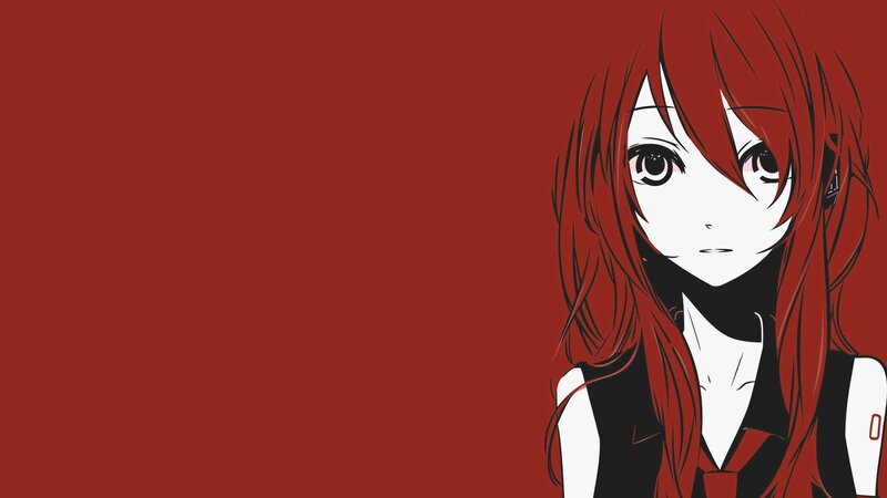 Red-haired Anime Girl — Red, Neutral, Anime Character