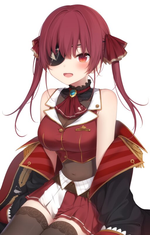 Red-haired Anime Girl — Red, Neutral, Eye Patch