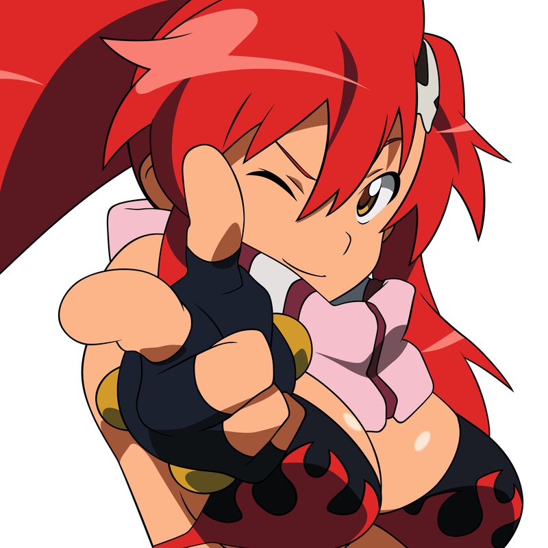 Red-haired Anime Girl — Red, Playful, Anime Character, Fighting Stance
