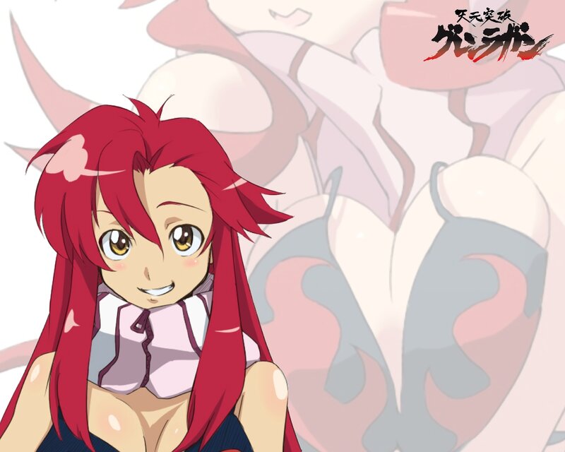 Red-haired Anime Girl — Red, Playful, Anime Character, Text Logo