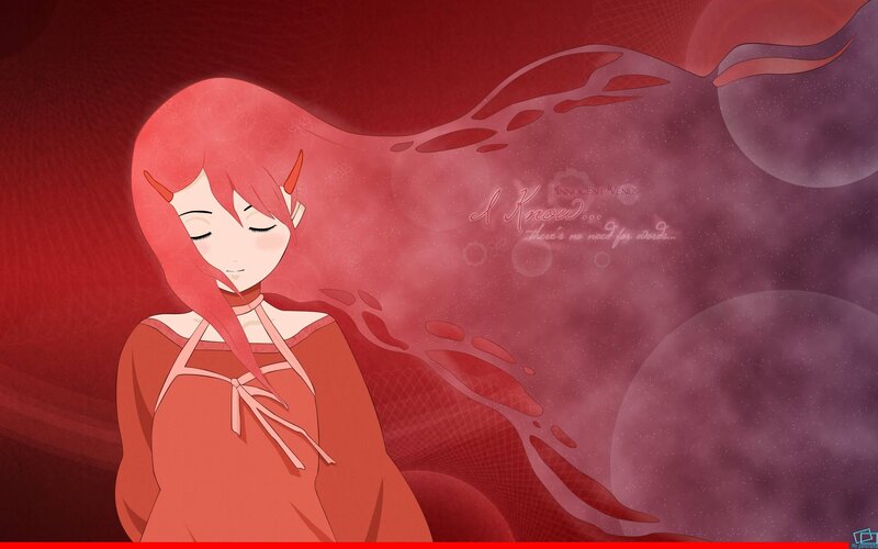 Red-haired Anime Girl — Red, Serene, Horns