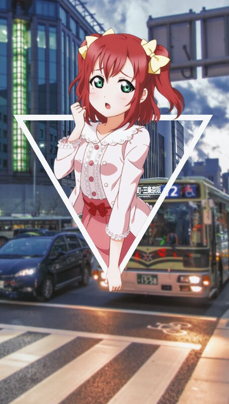 Red-haired Anime Girl — Red, Urban