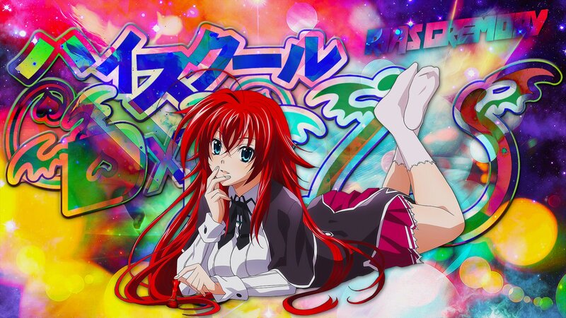 Red-haired Anime Girl — Red, Vibrant, School Uniform