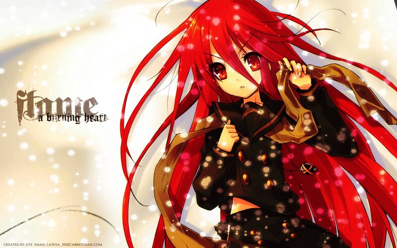 red-haired anime girl