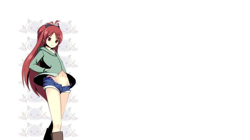 Red-haired Anime Girl — White, Neutral