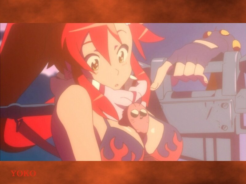 Red-haired anime girl with cat