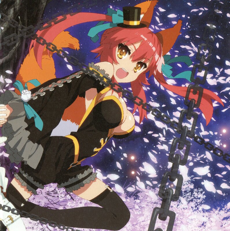 Red-haired anime girl with chains
