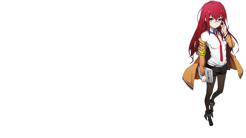 red-haired anime girl with glasses