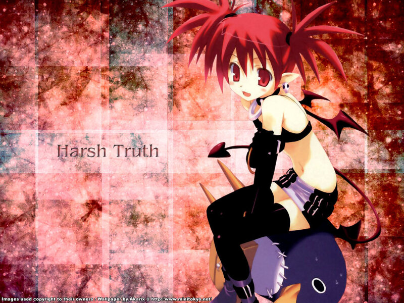 Red-haired anime girl with horns