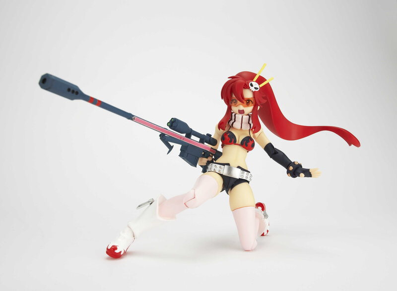 red-haired anime girl with rifle