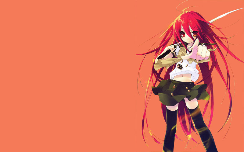 red-haired anime girl with sword