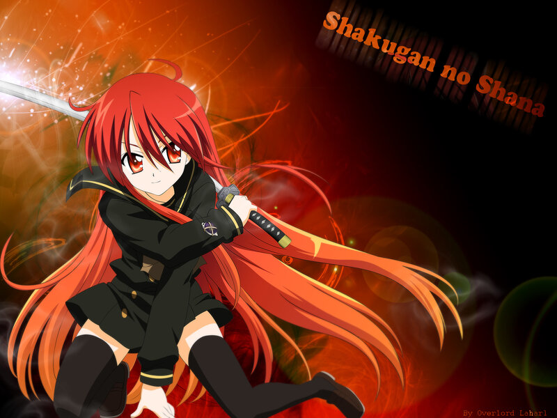 Red-haired anime girl with sword