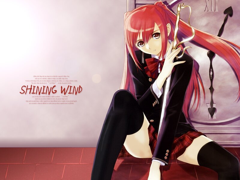 Red-haired anime girl with sword