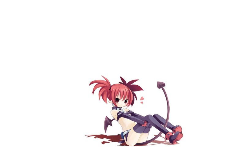 red-haired anime girl with tail