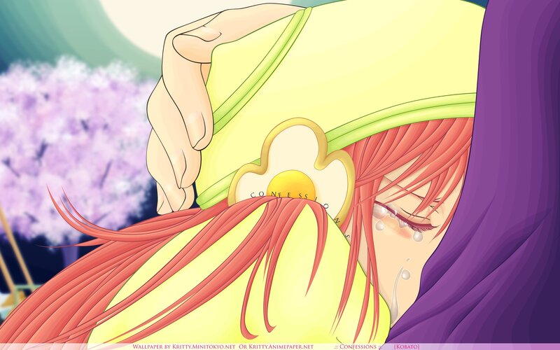 Red-haired Anime Girl — Yellow, Melancholic