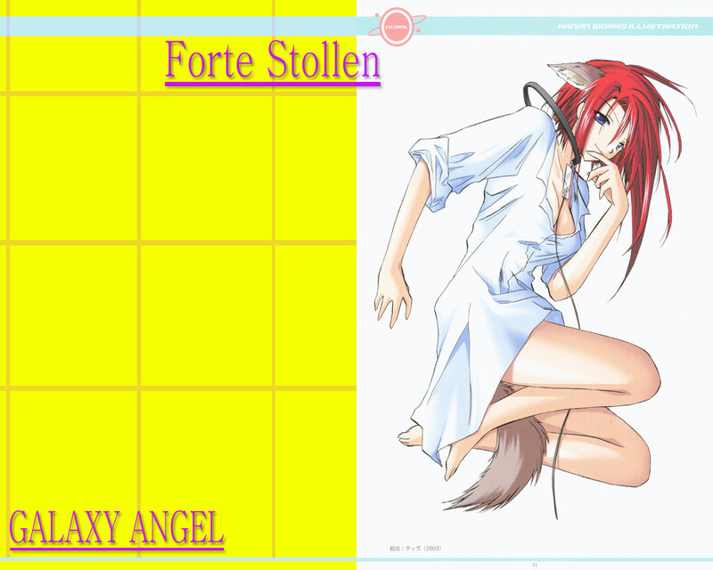 Red-haired Anime Girl — Yellow, Playful