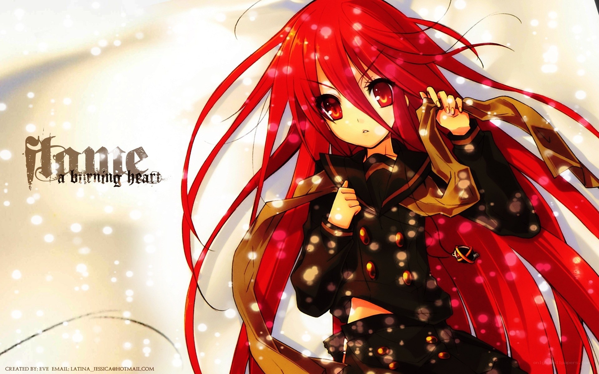 red-haired anime girl