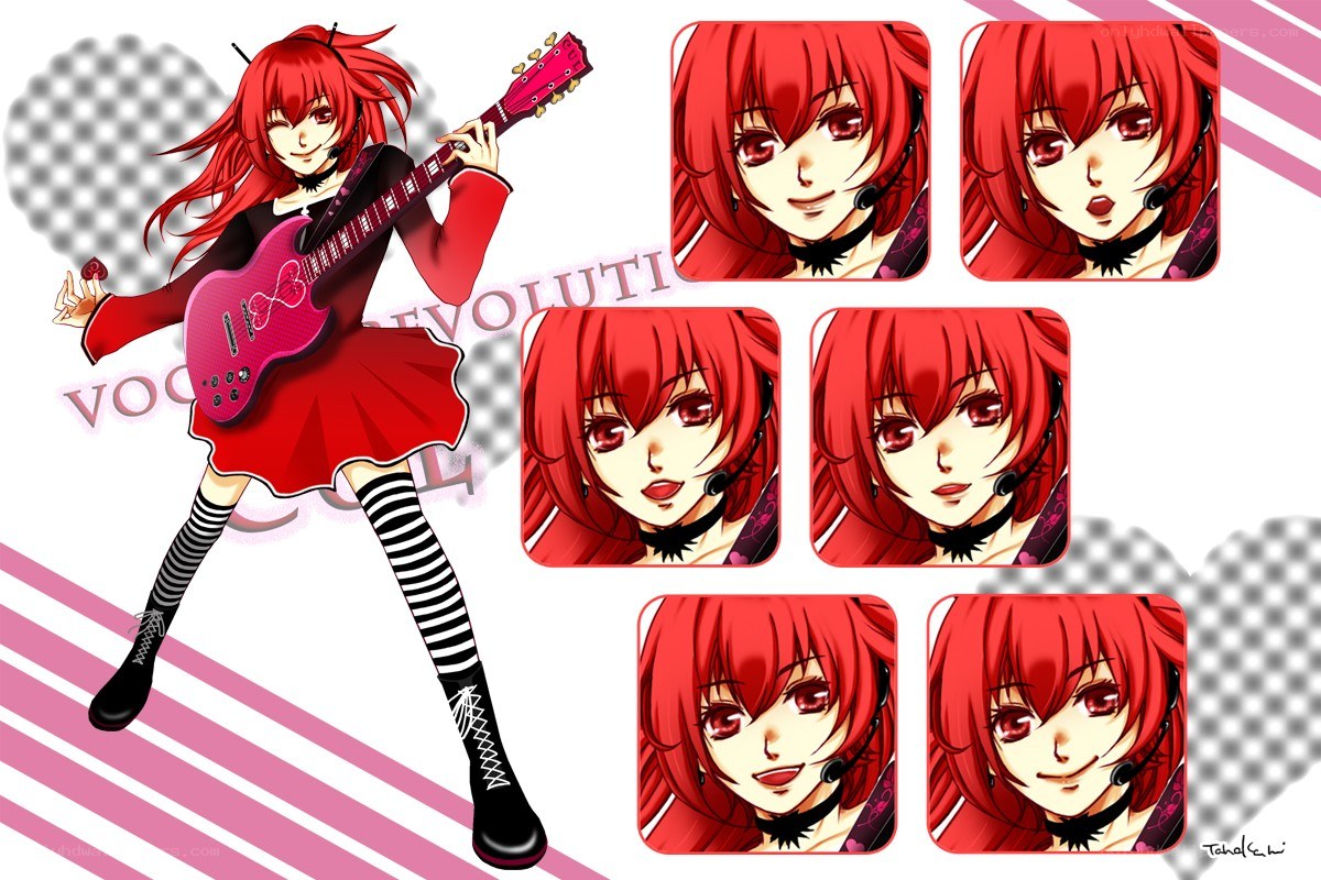 red-haired anime guitarist