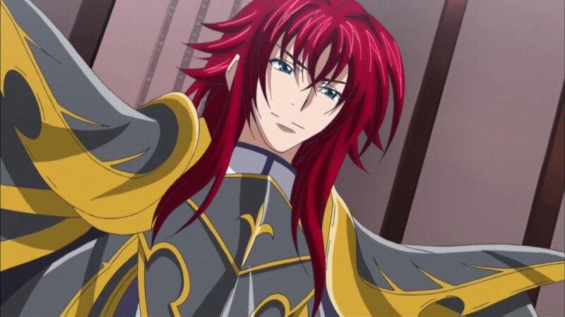 red-haired anime knight