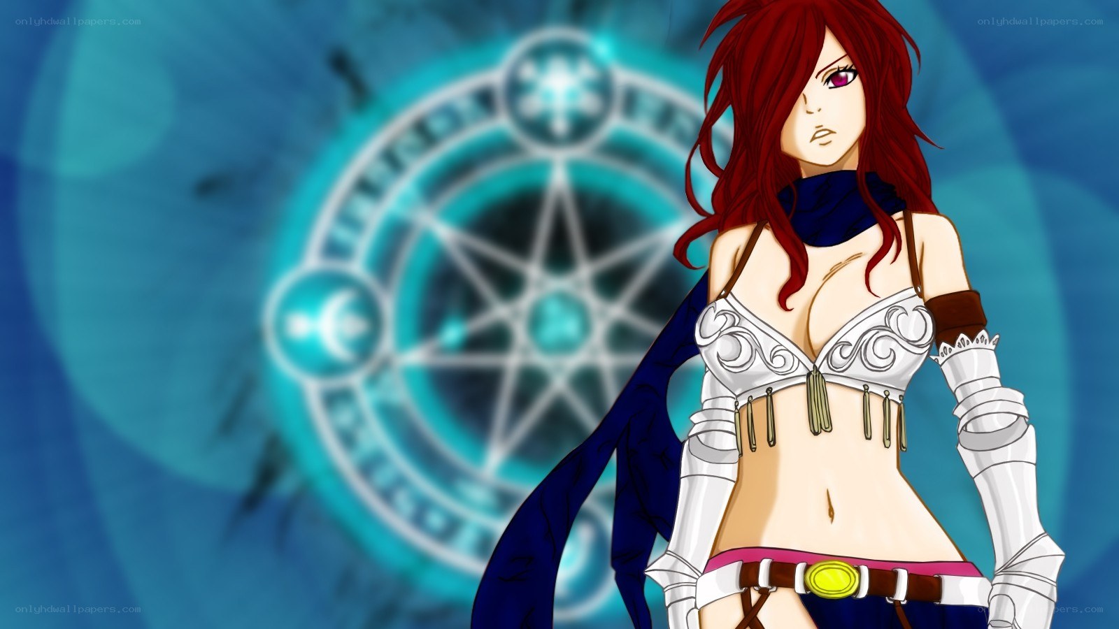 red-haired anime mage