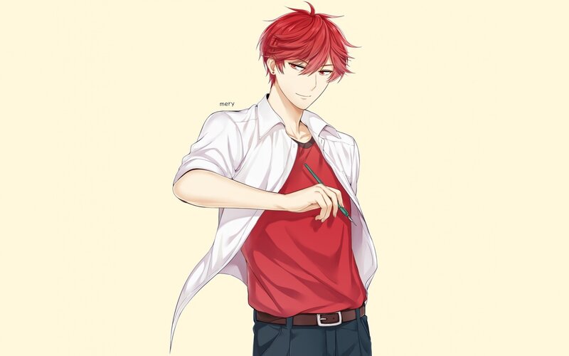 Red-haired Anime Male — Red