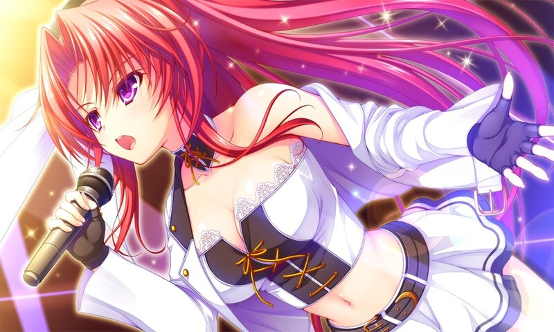 Red-haired Anime Singer — Pink