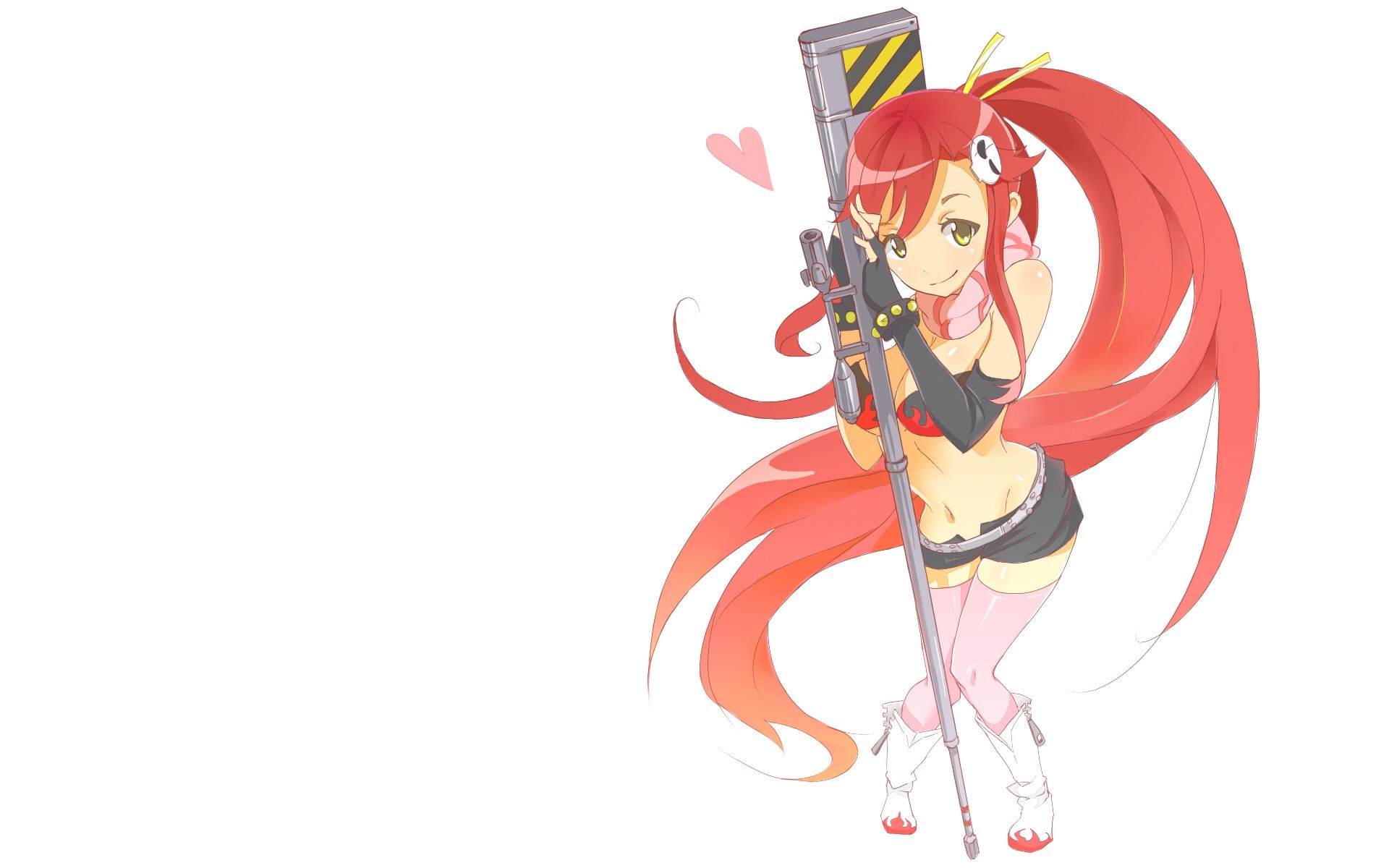 Red-haired anime sniper girl