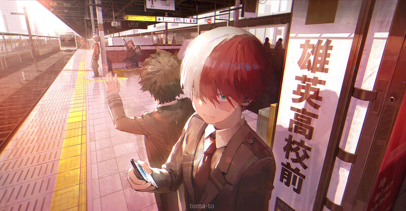 Red-haired Anime Student