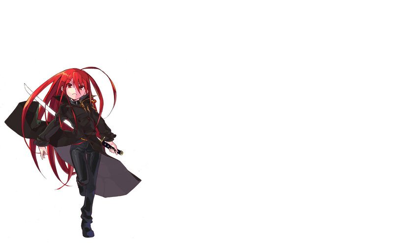 red-haired anime warrior
