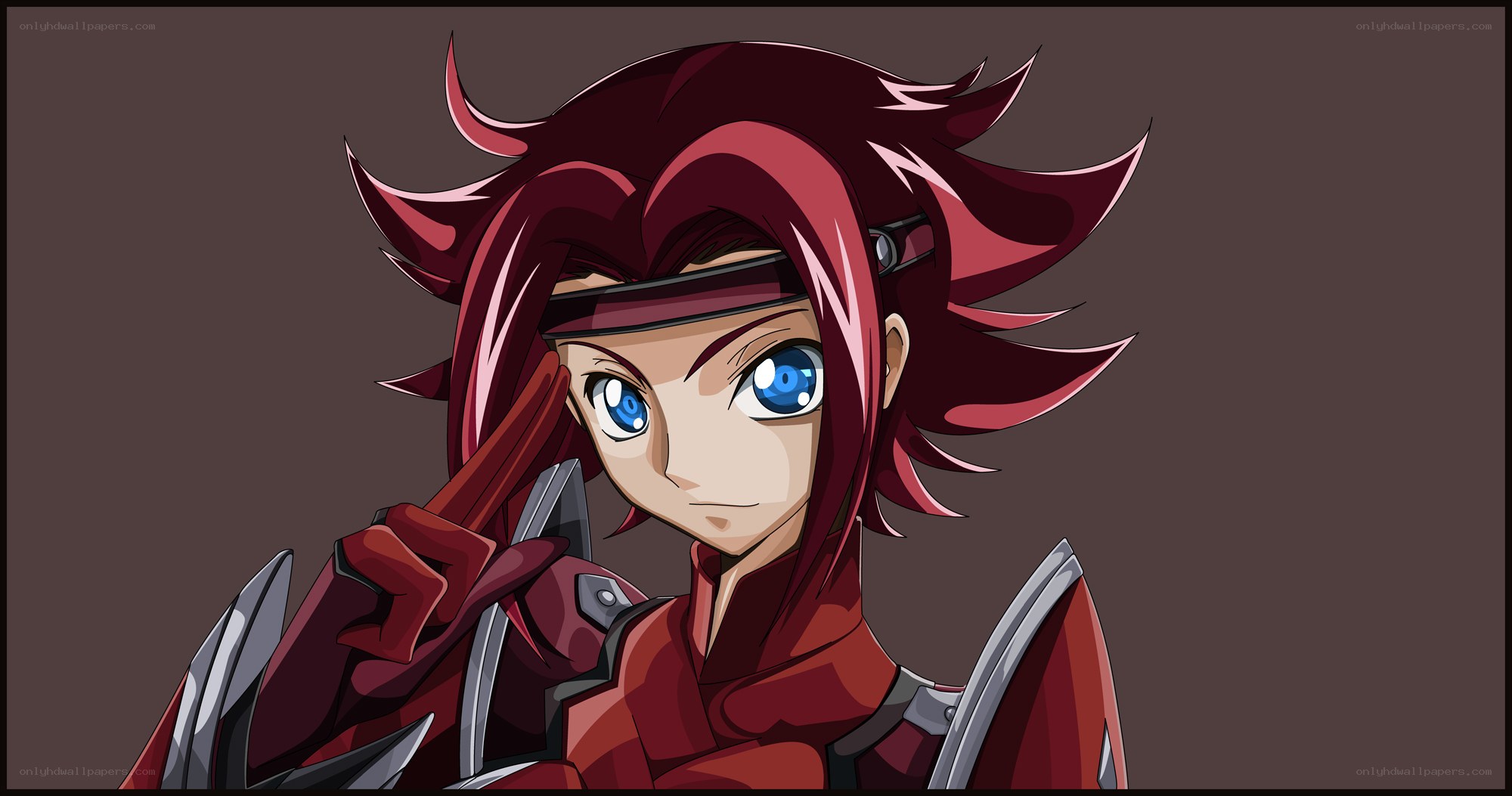red-haired anime warrior