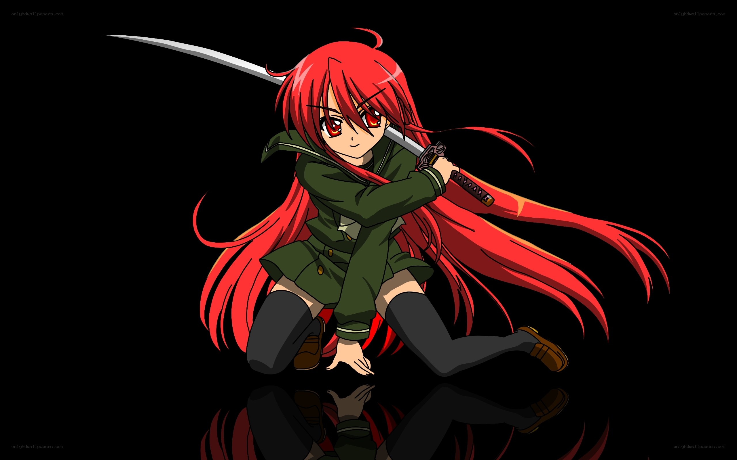 red-haired anime warrior girl