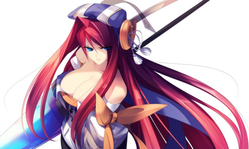 red-haired anime warrior woman