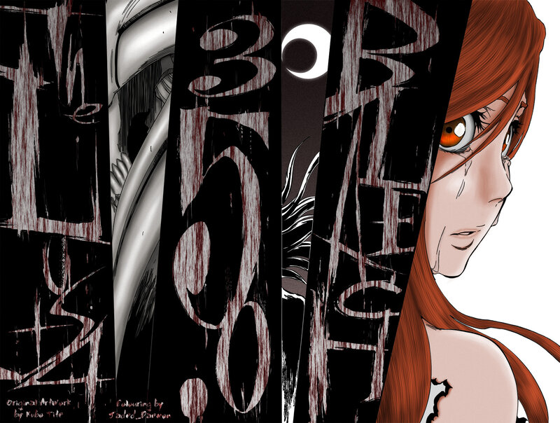 Red-haired Anime Woman — Black, Dramatic, Night, Manga