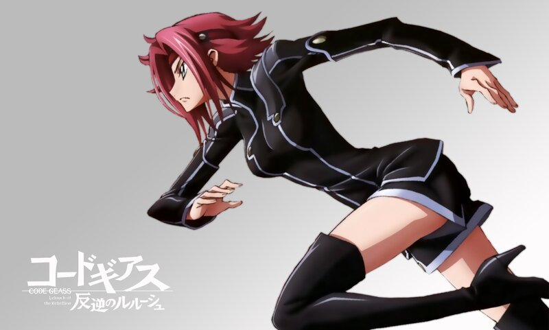 Red-haired Anime Woman — Black, Dynamic