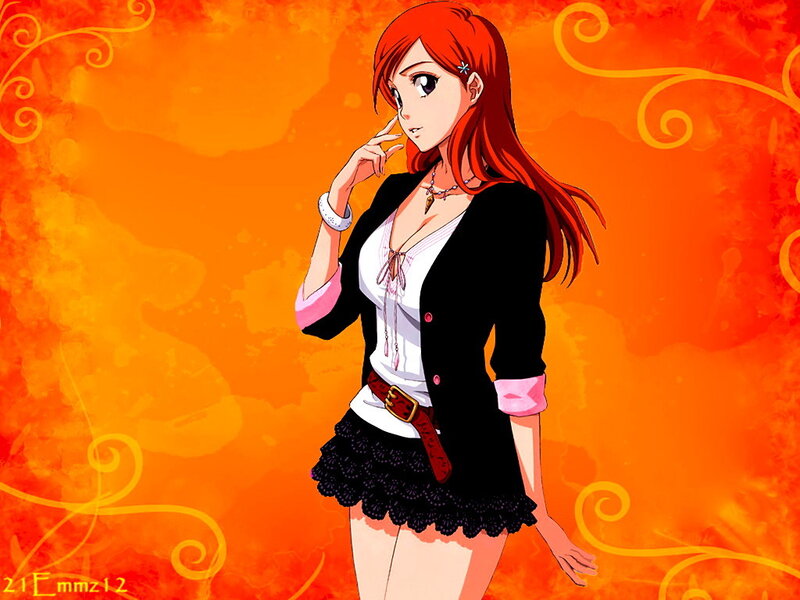 Red-haired Anime Woman — Orange