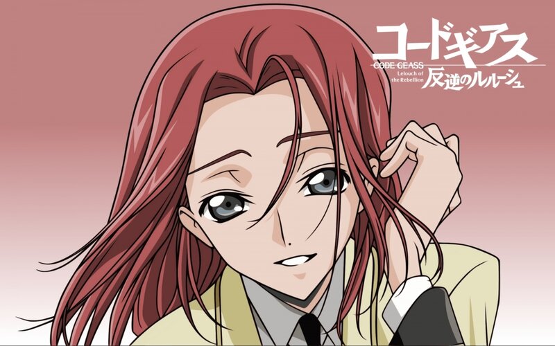 Red-haired Anime Woman — Pink, Calm