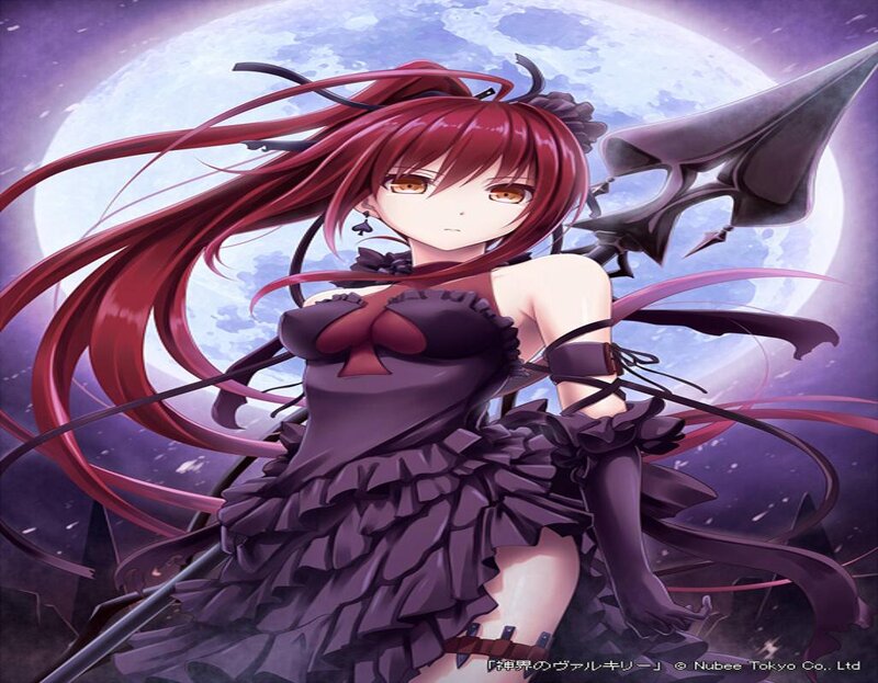 Red-haired Anime Woman — Purple, Dramatic, Night