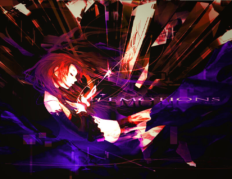 Red-haired Anime Woman — Purple