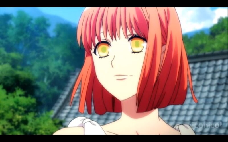 Red-haired Anime Woman — Red, Calm