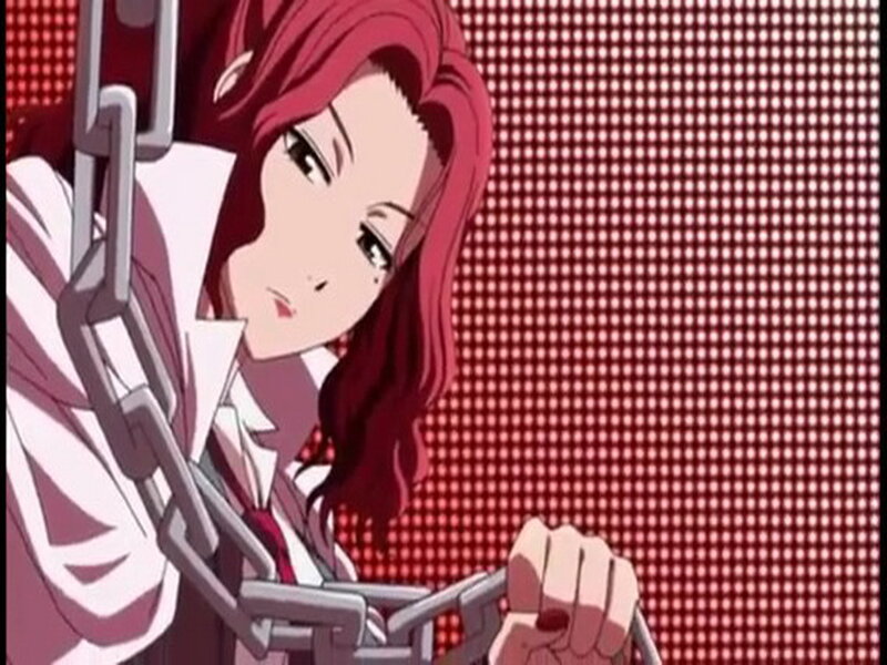 Red-haired Anime Woman — Red, Dramatic, Chains