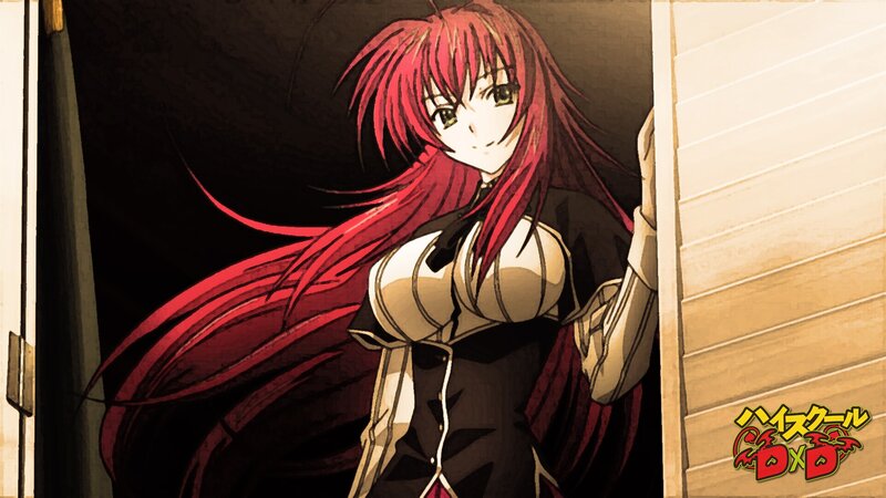 Red-haired Anime Woman — Red, Dramatic, Door