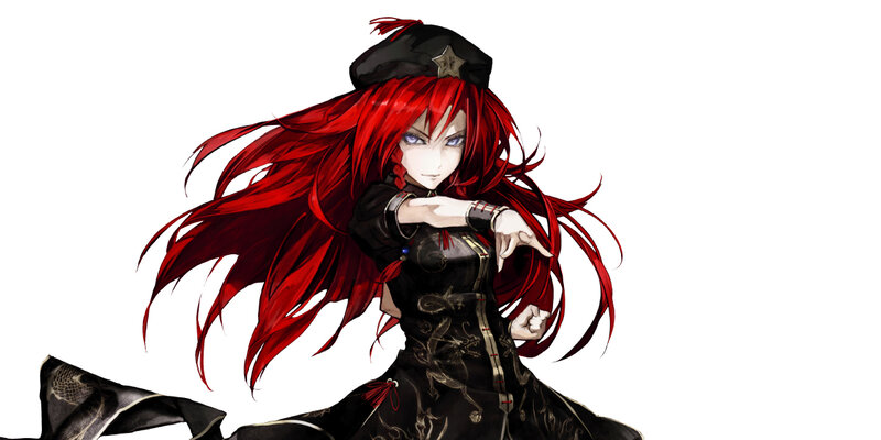 Red-haired Anime Woman — Red, Dramatic, Long Red Hair