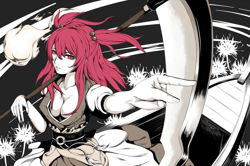 Red-haired Anime Woman — Red, Dramatic, Manga, Sword