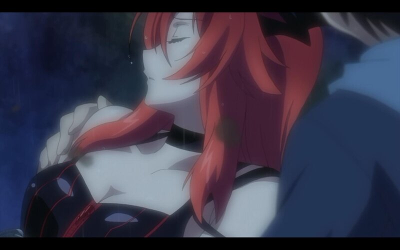 Red-haired Anime Woman — Red, Dramatic, Night, Anime Character