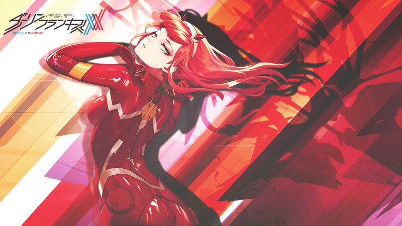 Red-haired Anime Woman — Red, Dramatic, Robot Suit