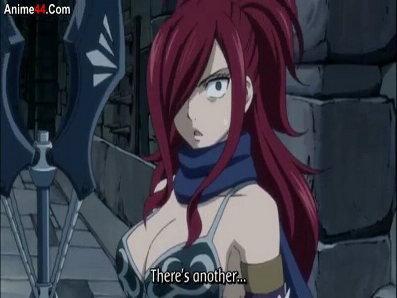 Red-haired Anime Woman — Red, Dramatic, Sword, Stone Wall