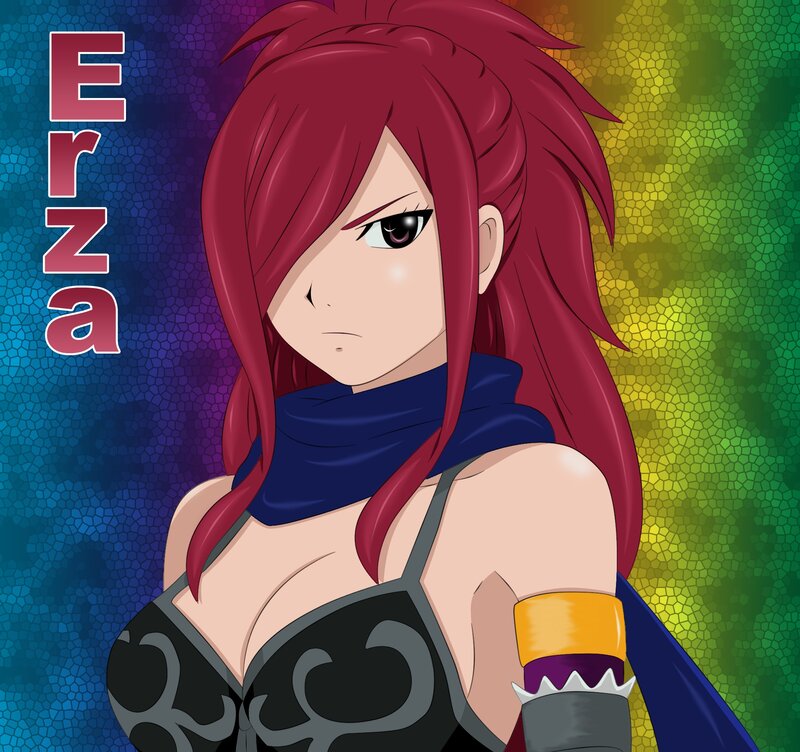 Red-haired Anime Woman — Red, Serious