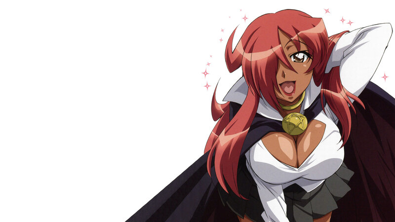 Red-haired Anime Woman — White, Energetic