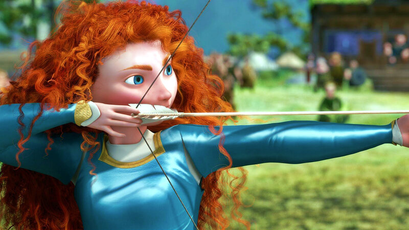 Red-haired Archer Aiming Bow — Red